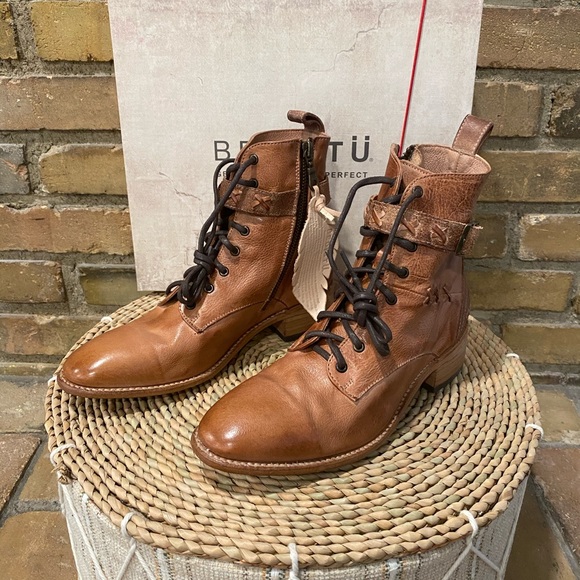 BED STU | ERA Combat-Inspired TAN Leather Boots - Picture 2 of 5